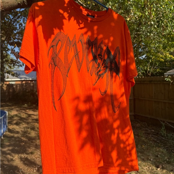 Revenge Clothing Fiery Orange Graphic Tee - Picture 1 of 1